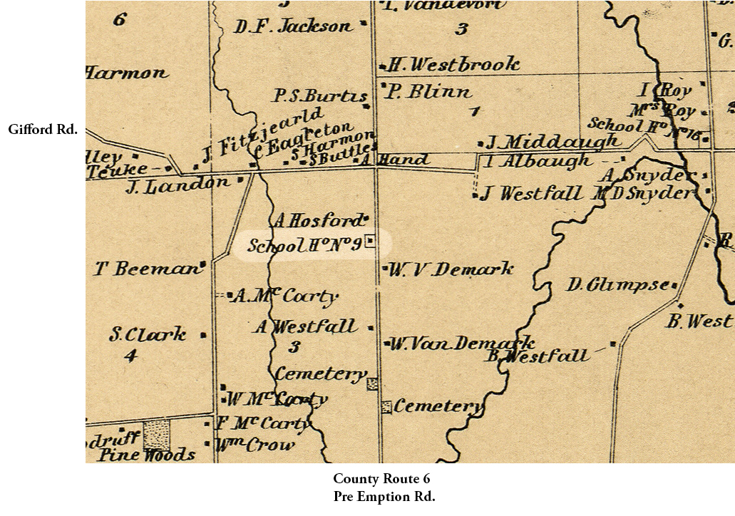 Ontario County 1859 Map Phe-26 Excerpt